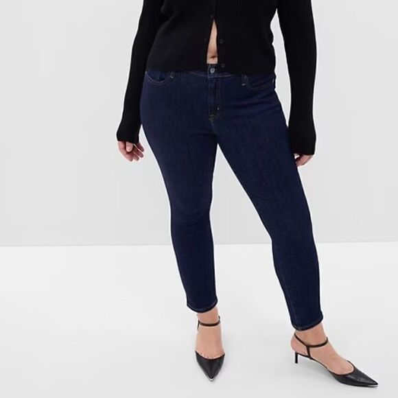 GAP Mid Rise True Skinny Jeans in Washwell size 33 16 - Picture 1 of 11